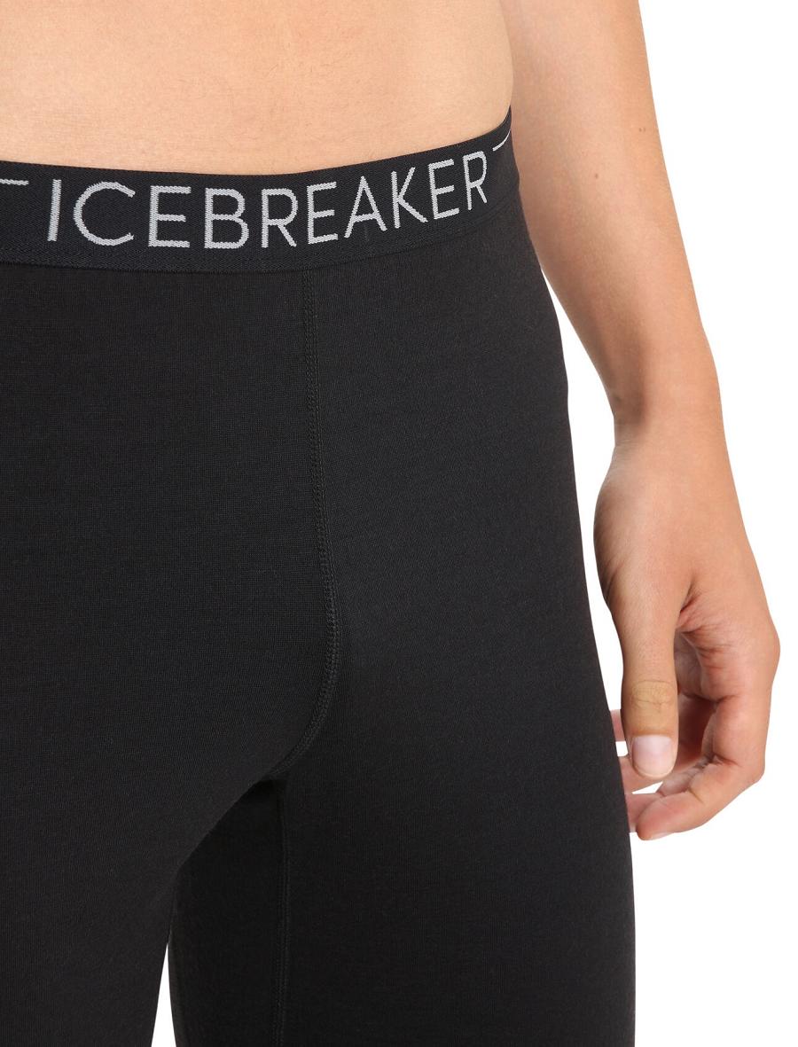 Black Icebreaker Merino 200 Oasis Thermal Shorts Men's Base Layers | AU 1379GSOL